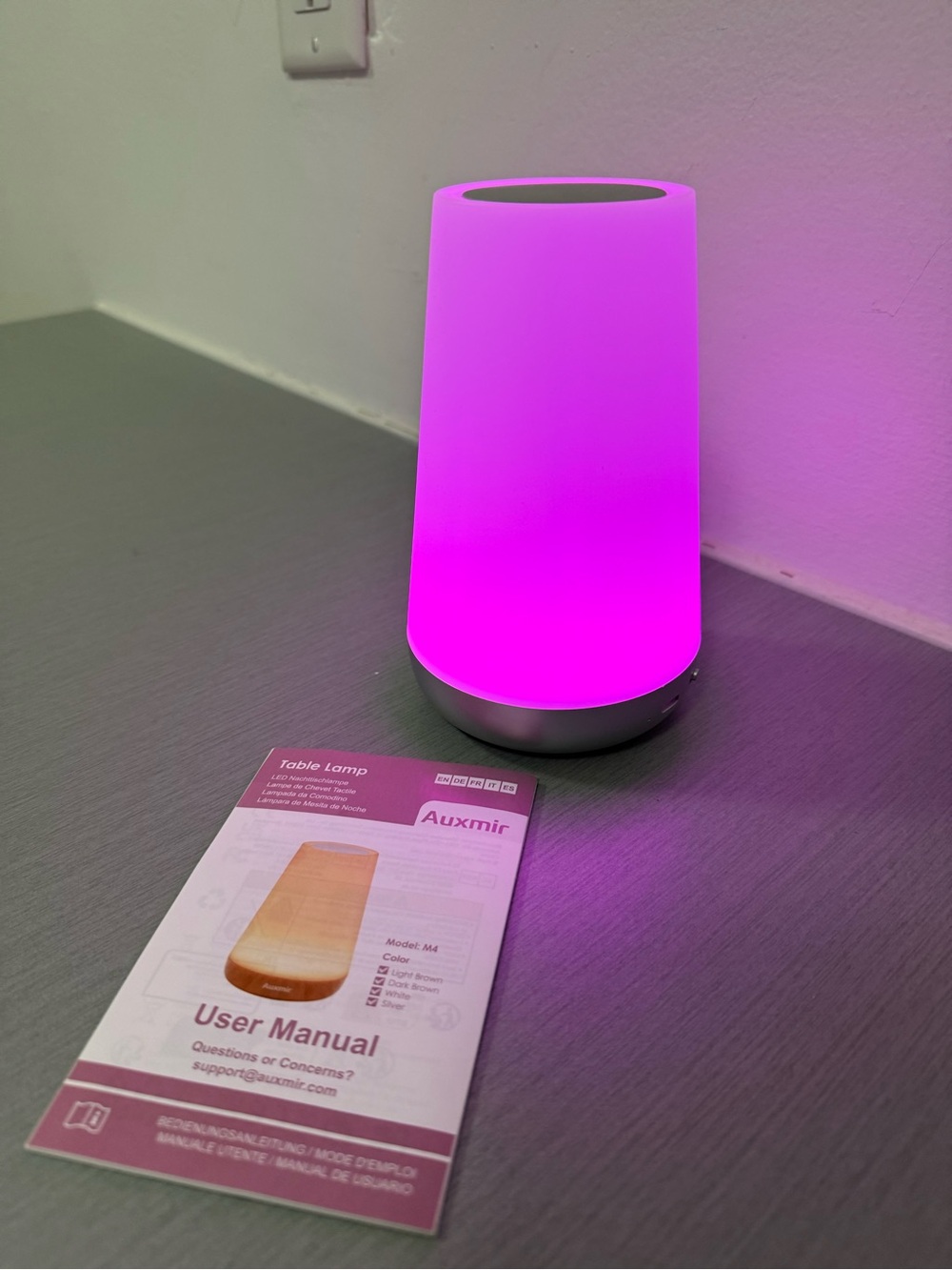 Auxmir LED Touch Table Lamp – Colour Changing